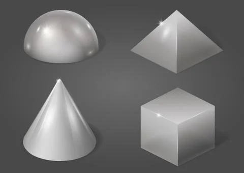Set of metal forms Stock Illustration