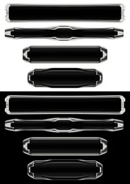 Set of metal frames Illustrazione stock