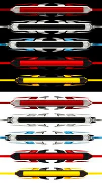 Set of metal frames Illustrazione stock