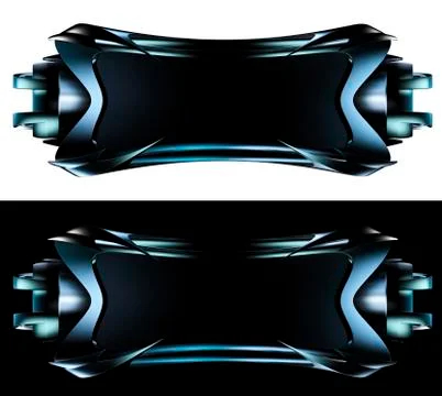 Set of metal frames Stock Illustration