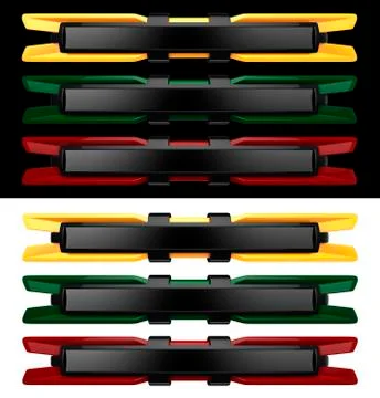 Set of metal frames Stock Illustration