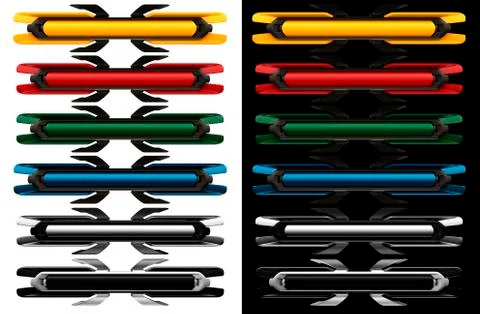 Set of metal frames イラスト素材