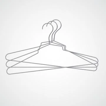 Set of metal hanger Stock Illustration