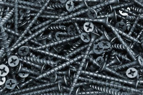 Set of metal nails pattern Stockfoto's