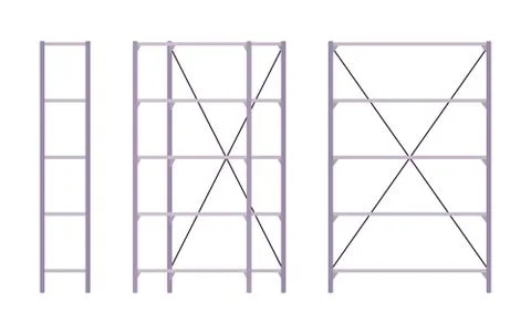 Set of metal rack Stock Illustration