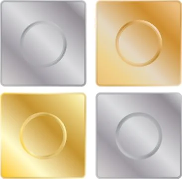 Set of metal textures Stock Illustration