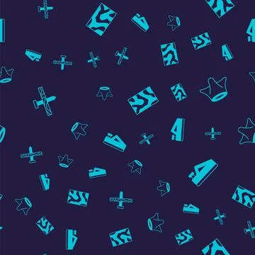 Set Metallic nail, Tree stump, Wooden beam and plane tool on seamless pattern Stock Illustration