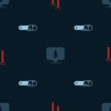 Set Metallic nails, Location of the forest and Chainsaw on seamless pattern Stock Illustration