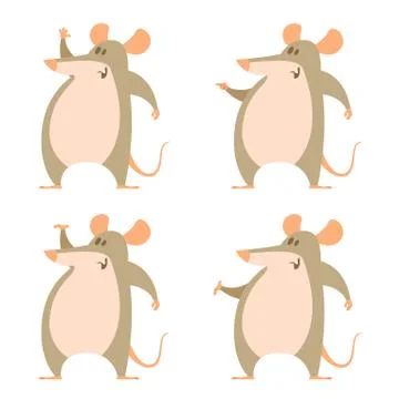 Set of mice Stock Illustration