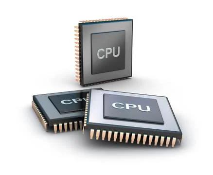 Set of microprocessors Stock Illustration