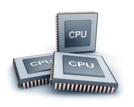 Set of microprocessors Stock Illustration