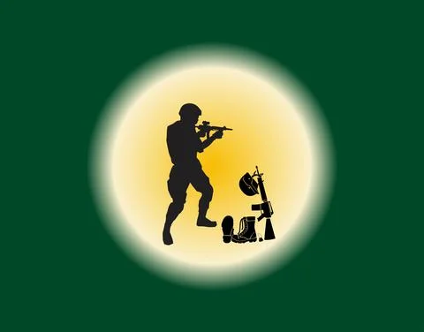 Set of military equipment elements イラスト素材