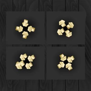 Set of minimal arrow multicolor symbol set and shapes. Trendy hipster icons a Stock Illustration