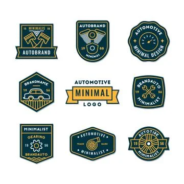 Set of minimal auto logo or Icon in premium quality Stock-Illustration