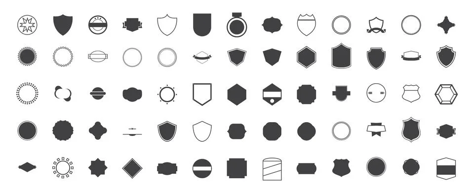 Set of minimal badge's Stock Illustration
