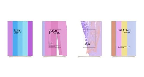 Set minimal covers design Stock Illustration
