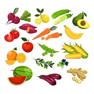 Set of Mix Vegetables vector illustration Design Stock Illustration