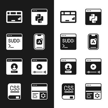 Set Mobile Apps, Code terminal, Keyboard, Python programming language, Create 스톡 일러스트