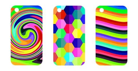 Set of mobile phone cover Stock Illustration