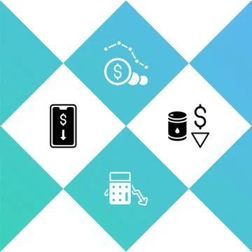Set Mobile stock trading, Calculation of expenses, Dollar rate decrease and Drop Stock Illustration