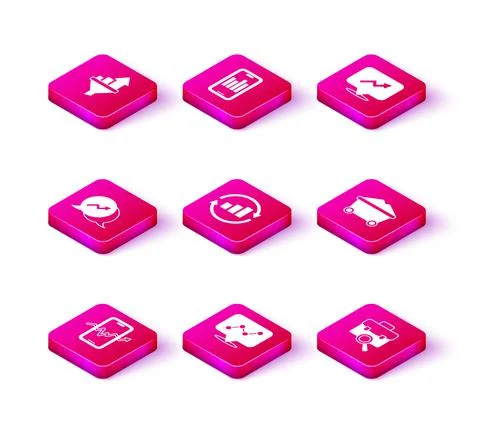 Set Mobile stock trading, Graph chart infographic, Financial growth, Work search Illustrazione stock