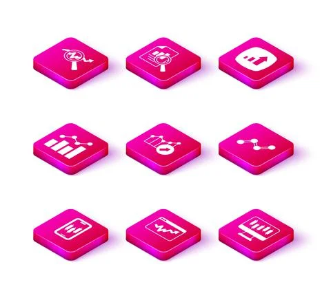 Set Mobile stock trading, Graph chart infographic, Financial growth, Stocks Stock Illustration