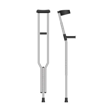 Set of mobility aids isolated on white background Illustration