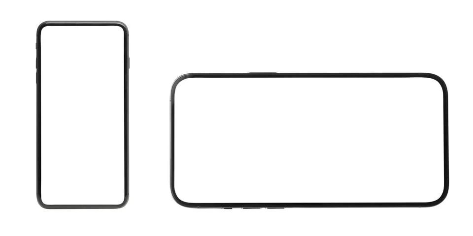 Set of mockup technology devices with empty white display Illustrazione stock