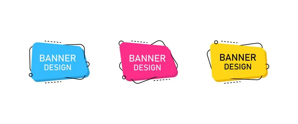 Set of modern abstract banners. Vector illustration EPS 10 Stock Illustration