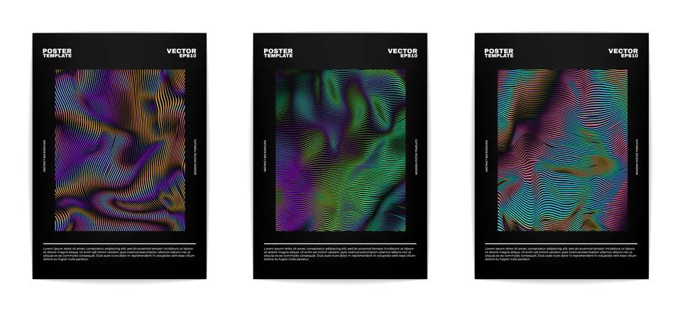 Set of modern abstract covers Illustrazione stock