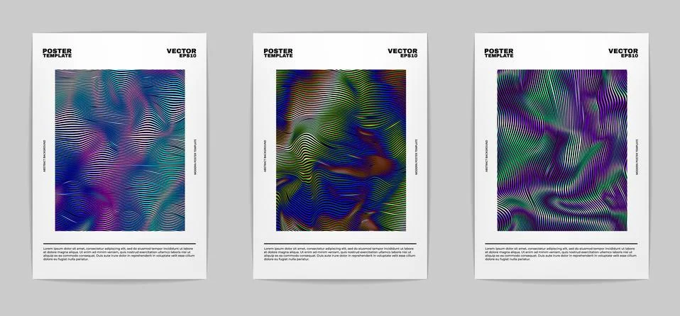 Set of modern abstract covers Stock Illustration