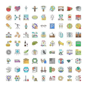 Set of modern abstract vector icons collection Illustrazione stock