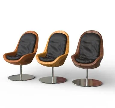 Set Of Modern Armchairs Stock Illustration