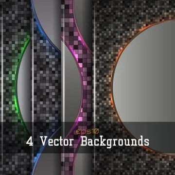 Set of modern backgrounds 스톡 일러스트