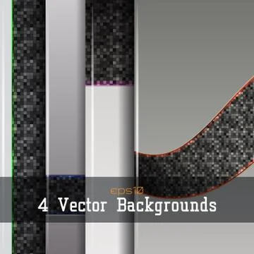 Set of modern backgrounds Stock Illustration