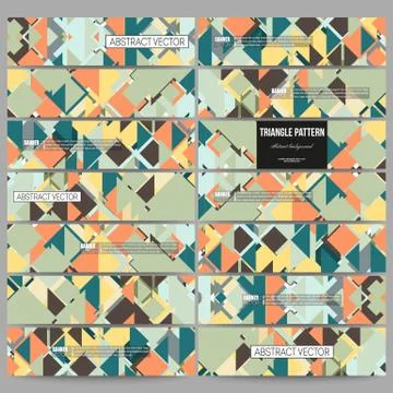Set of modern banners. Material Design. Colored vector background Stock Illustration