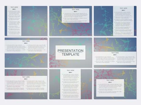 Set of modern business presentation templates in A4 size. Abstract background Stock Illustration