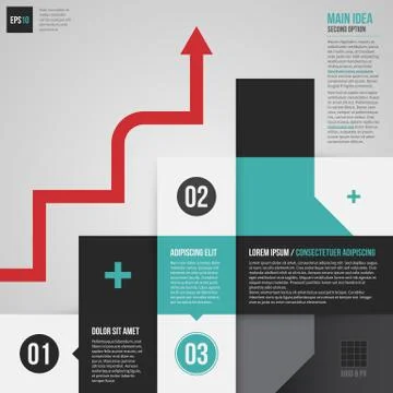 Set of modern corporate design elements. Useful for presentations or web desi 스톡 일러스트