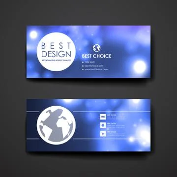 Set of modern design banner template in neon molecule structure style Stock Illustration