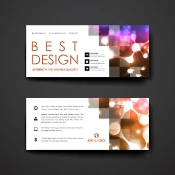Set of modern design banner template in neon molecule structure style 스톡 일러스트