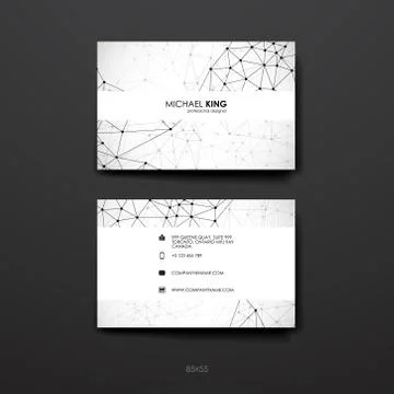 Set of modern design banner template in Molecular structure style Illustrazione stock