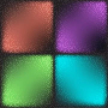 Set of Modern Flat Halftone Backgrounds, vector illustration cian color 스톡 일러스트