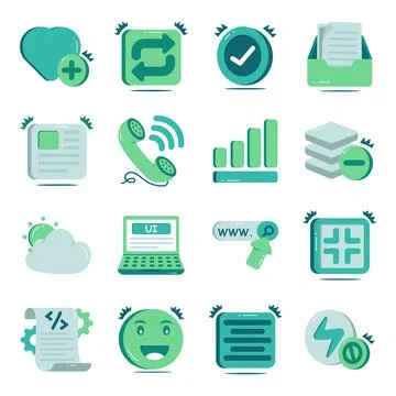 Set of Modern Flat Icons Stock Illustration
