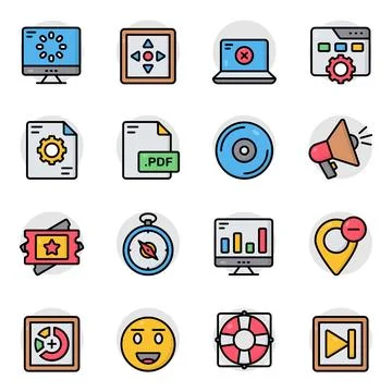 Set of Modern Flat Icons Stock Illustration