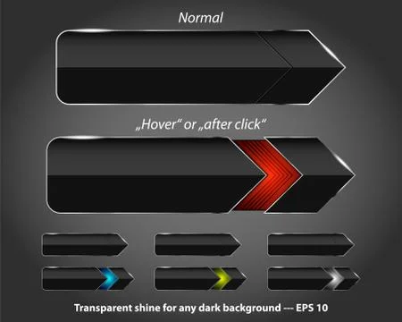 Set of modern glossy navigation buttons Stock Illustration