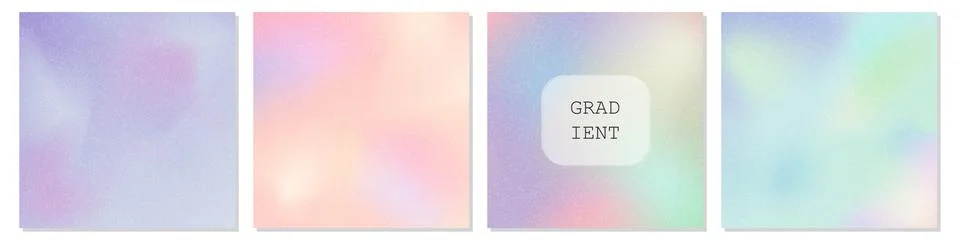 Set of modern gradient vector background in pastel colors Illustrazione stock