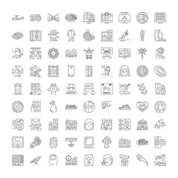 Set of modern line icons for web and mobile design イラスト素材
