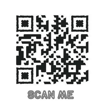 Set of modern QR code vector elements with &amp;quot;Scan Me&amp;quot; Stock Illustration