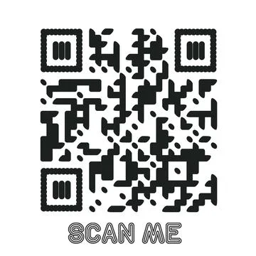 Set of modern QR code vector elements with &amp;quot;Scan Me&amp;quot; Stock Illustration