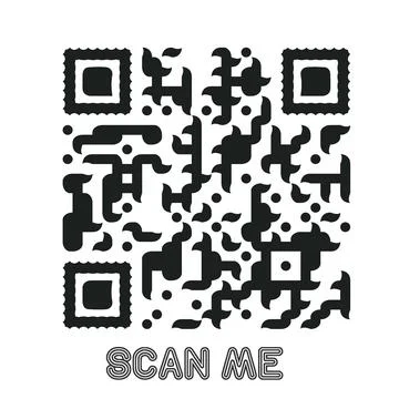 Set of modern QR code vector elements with &amp;quot;Scan Me&amp;quot; Stock Illustration